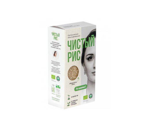 Рис нешлифованный бурый "Чистый рис" 500г