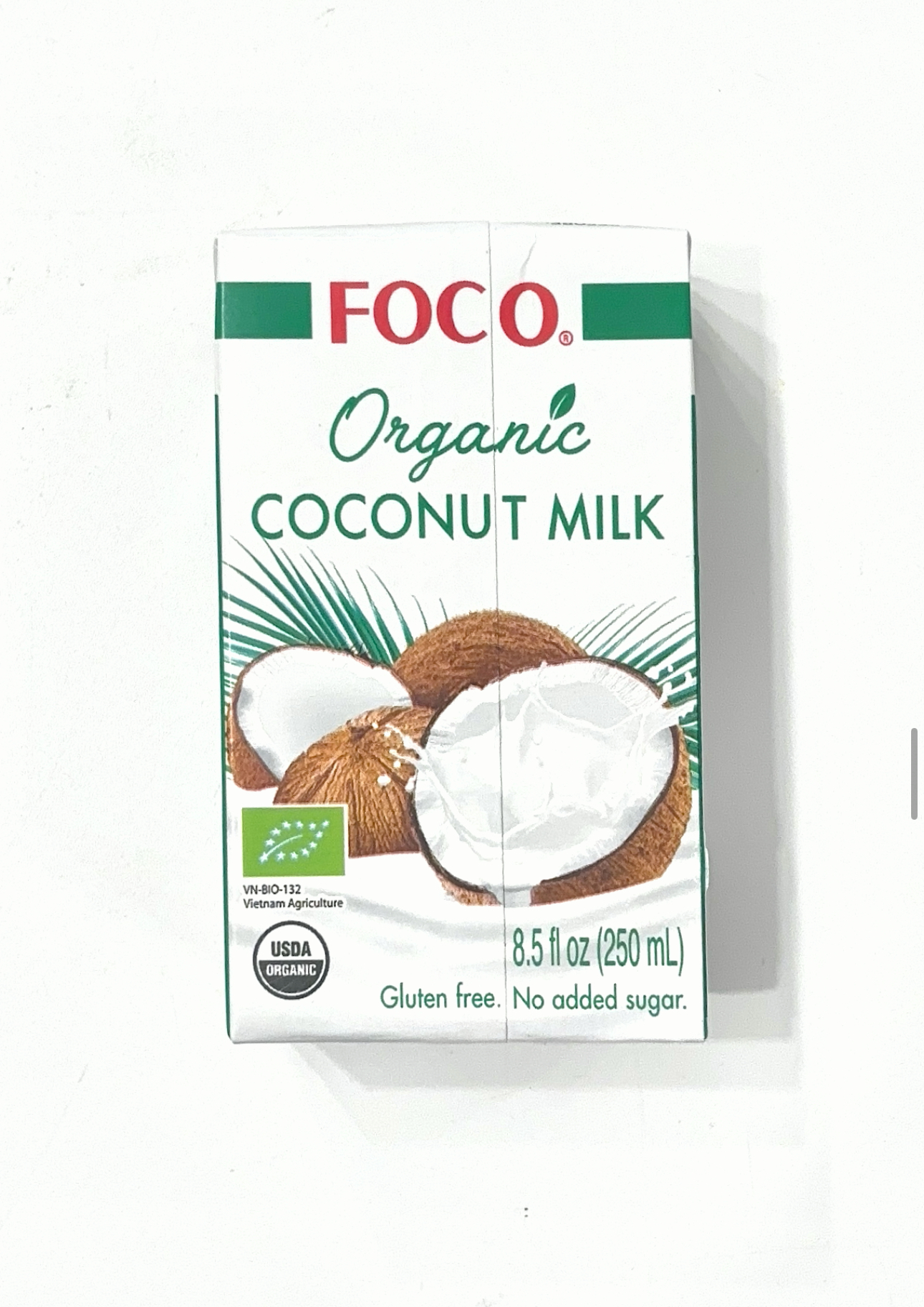 Кокосовое молоко ORGANIC FOCO 250 мл тетрапак