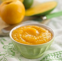 Пюре из манго и персиков без сахара, 200 гр.