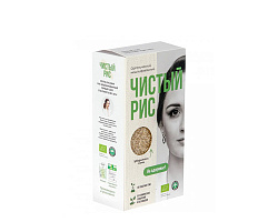 Рис нешлифованный бурый "Чистый рис" 500г