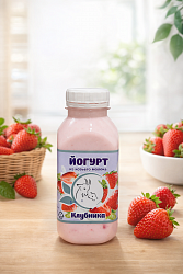 Козий йогурт питьевой "Клубника" 250г