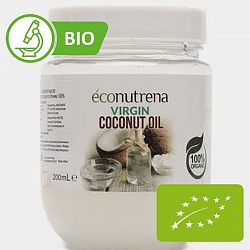 Кокосовое масло холодного отжима "Econutrena"200мл